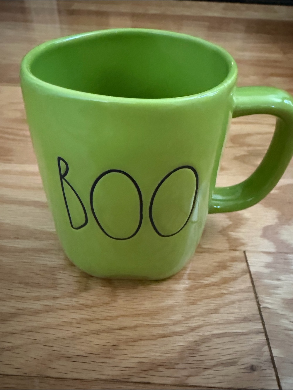 Rae Dunn Green 'Boo' Ceramic Coffee Mug - Halloween